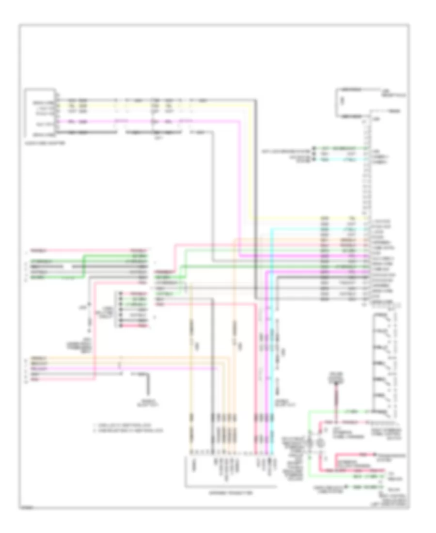 Radio Wiring Diagram, without UQS  UQA (3 of 3) for GMC Yukon XL K1500 2012