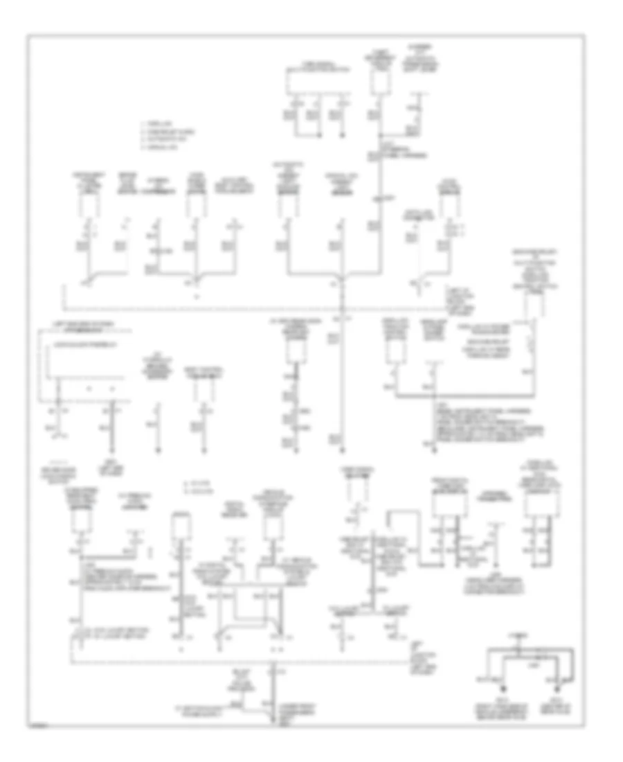 Ground Distribution Wiring Diagram (4 of 6) for GMC Yukon XL K1500 2012