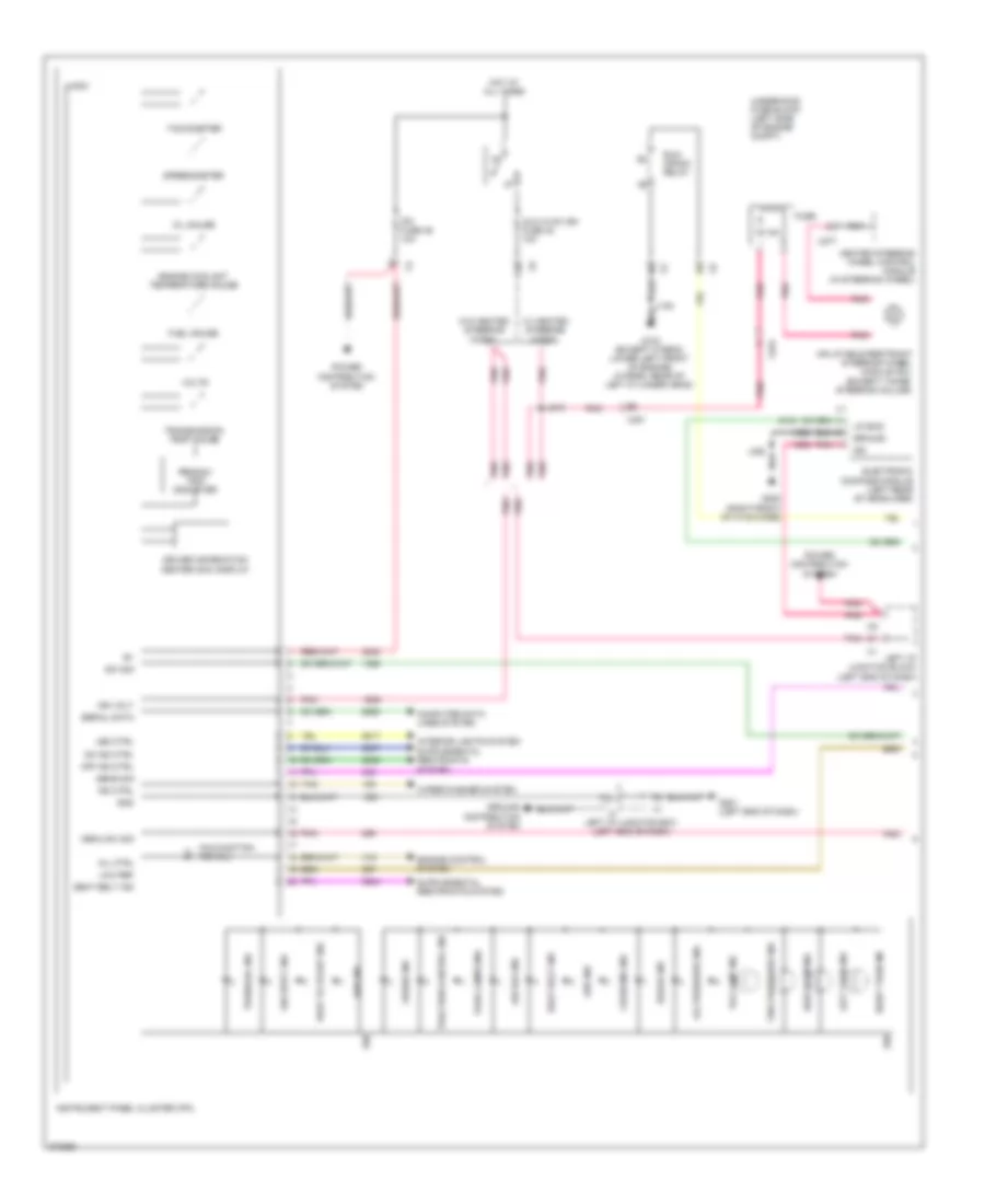 Instrument Cluster Wiring Diagram 1 of 2 for GMC Yukon XL K2012 1500