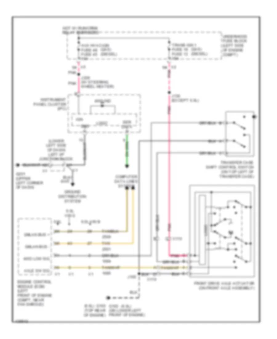6.0L VIN B, Transfer Case Wiring Diagram, 2-Speed Manual for GMC Sierra 2500 HD WT 2014