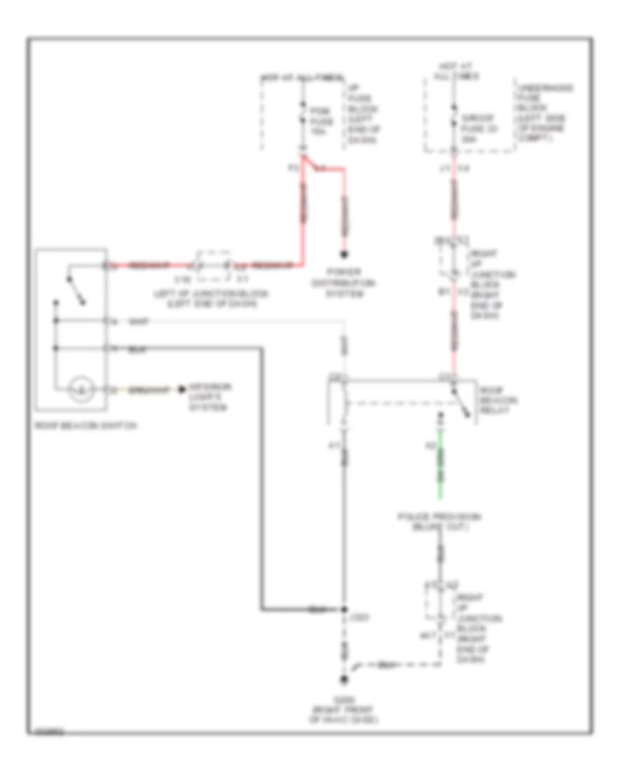 Beacon Lamp Wiring Diagram for GMC Yukon XL K2009 1500