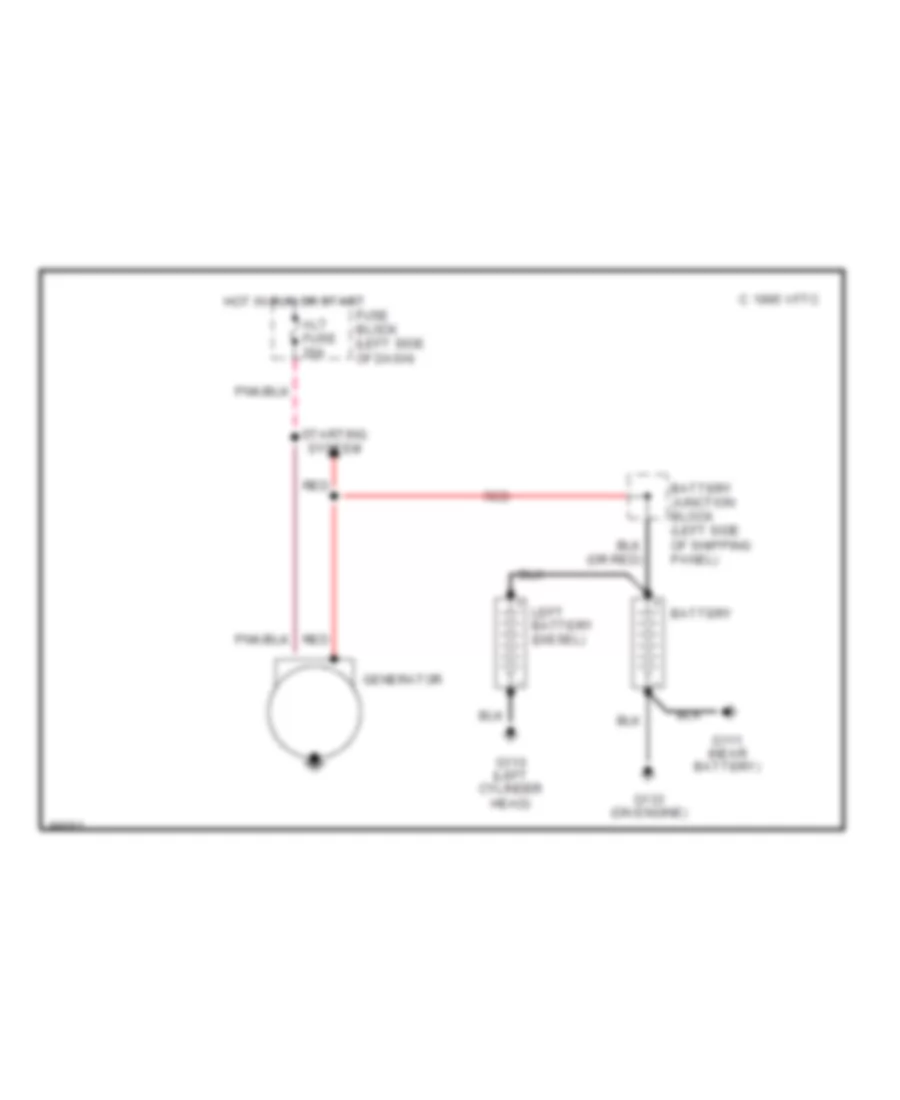 Charging Wiring Diagram for GMC Value Van P1993 3500