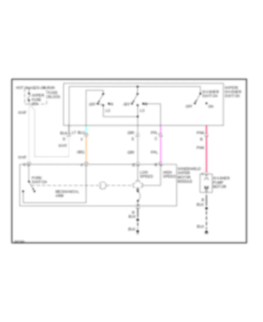 2 Speed Wiper Washer Wiring Diagram for GMC Value Van P1993 3500