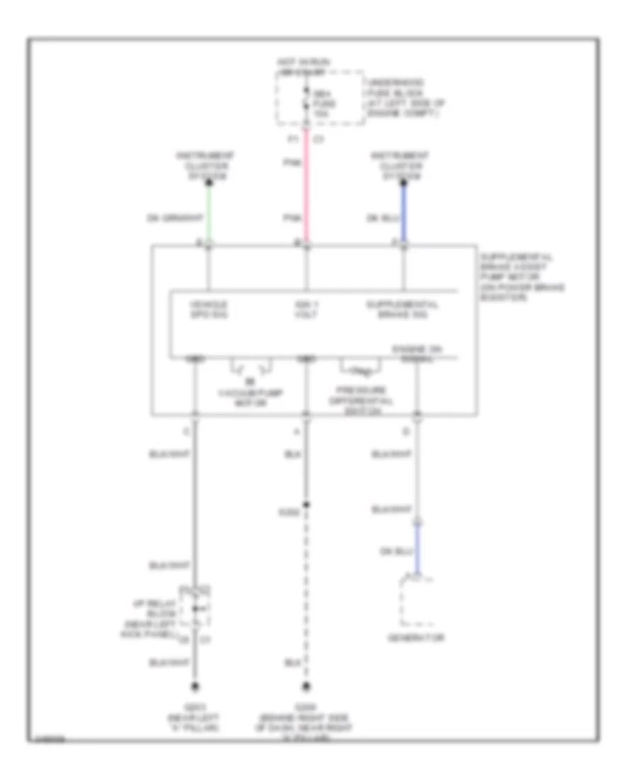 Supplemental Brake Assist Wiring Diagram for GMC Yukon XL K2500 2004