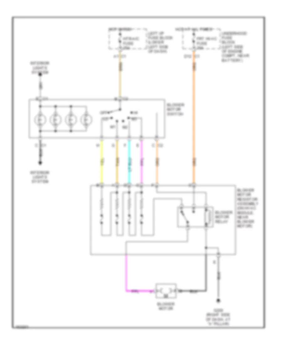 Heater Wiring Diagram for GMC Sierra 2002 1500