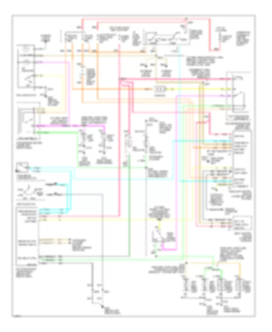 Headlight Wiring Diagram High Option Content for GMC Yukon 1999