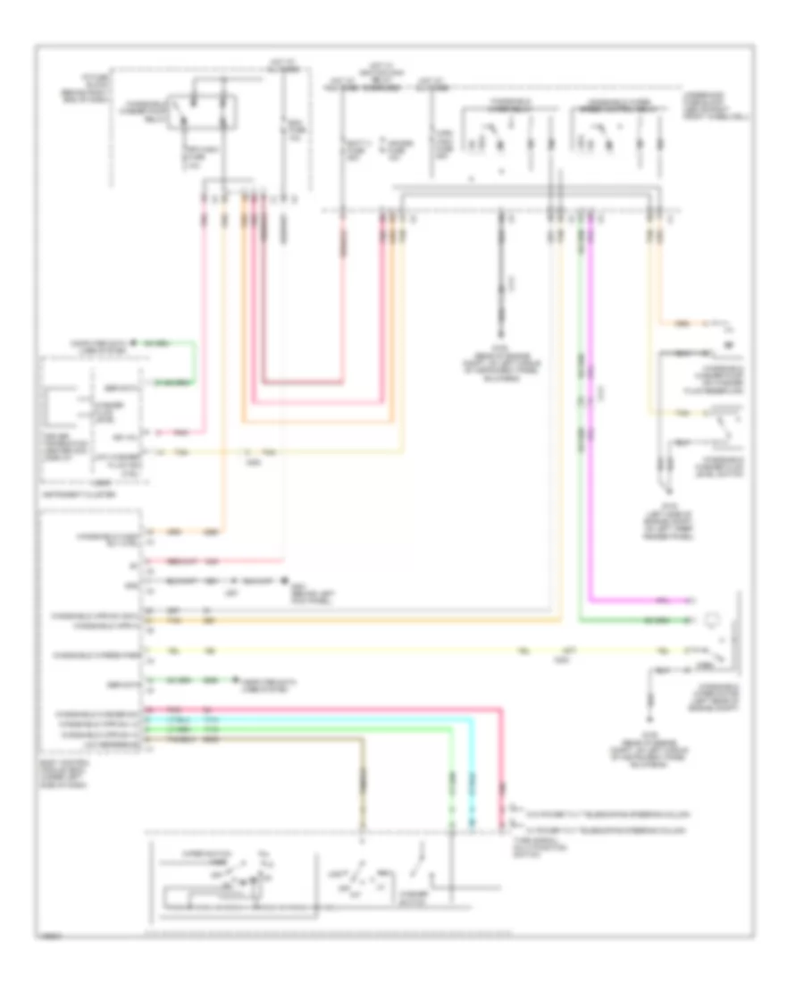 Электросхема передних стеклоочистителей дворников и омывателя лобового стекла для GMC Acadia Denali 2013