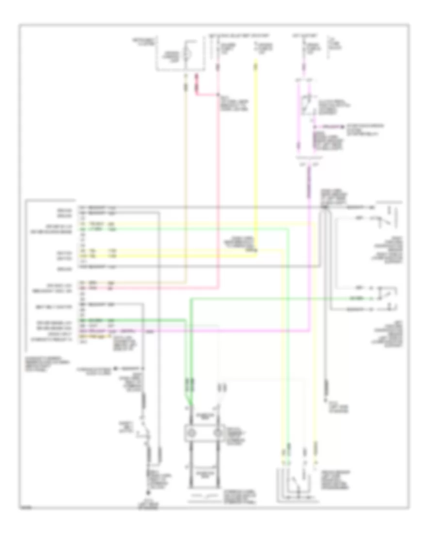 Supplemental Restraint Wiring Diagram for GMC Sonoma 1997