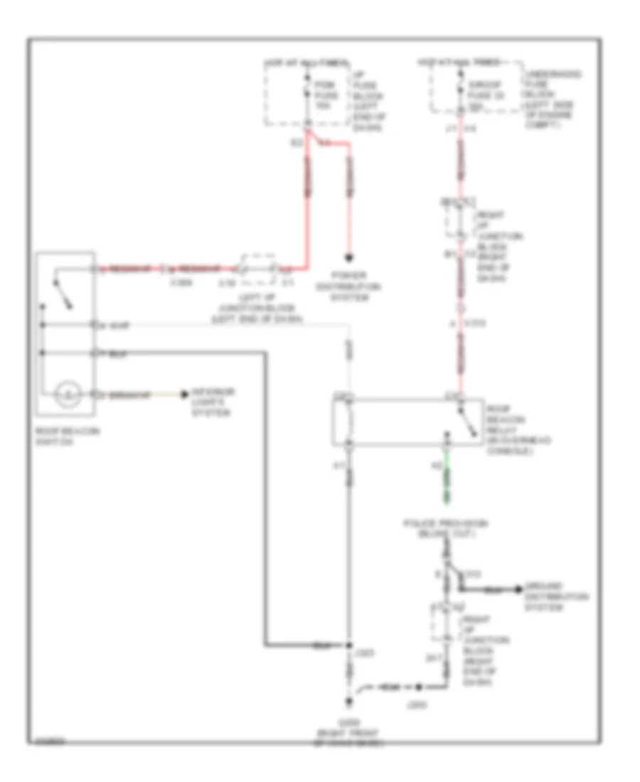 Beacon Lamp Wiring Diagram for GMC Yukon XL C2011 1500