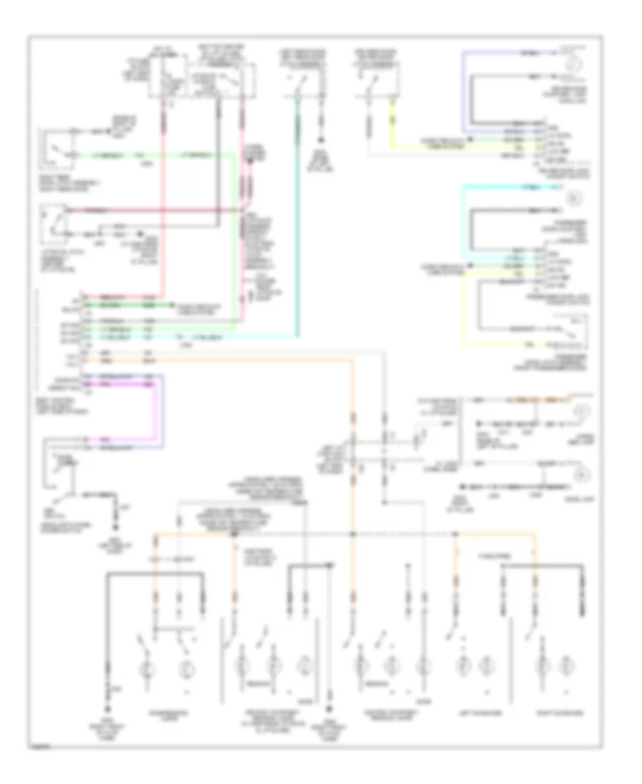 Courtesy Lamps Wiring Diagram for GMC Yukon XL C2011 1500