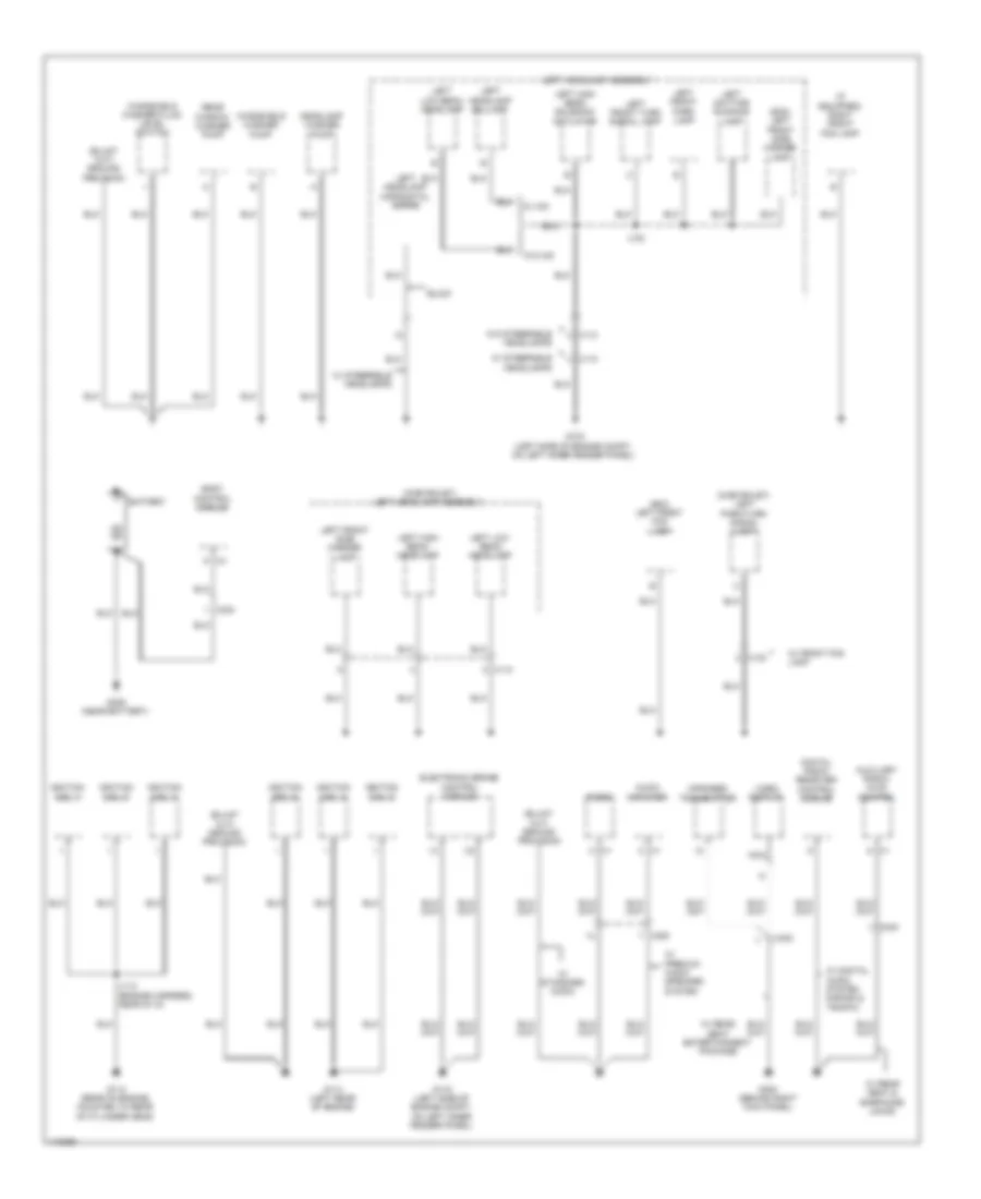 Ground Distribution Wiring Diagram 1 of 6 for GMC Acadia SLE 2013