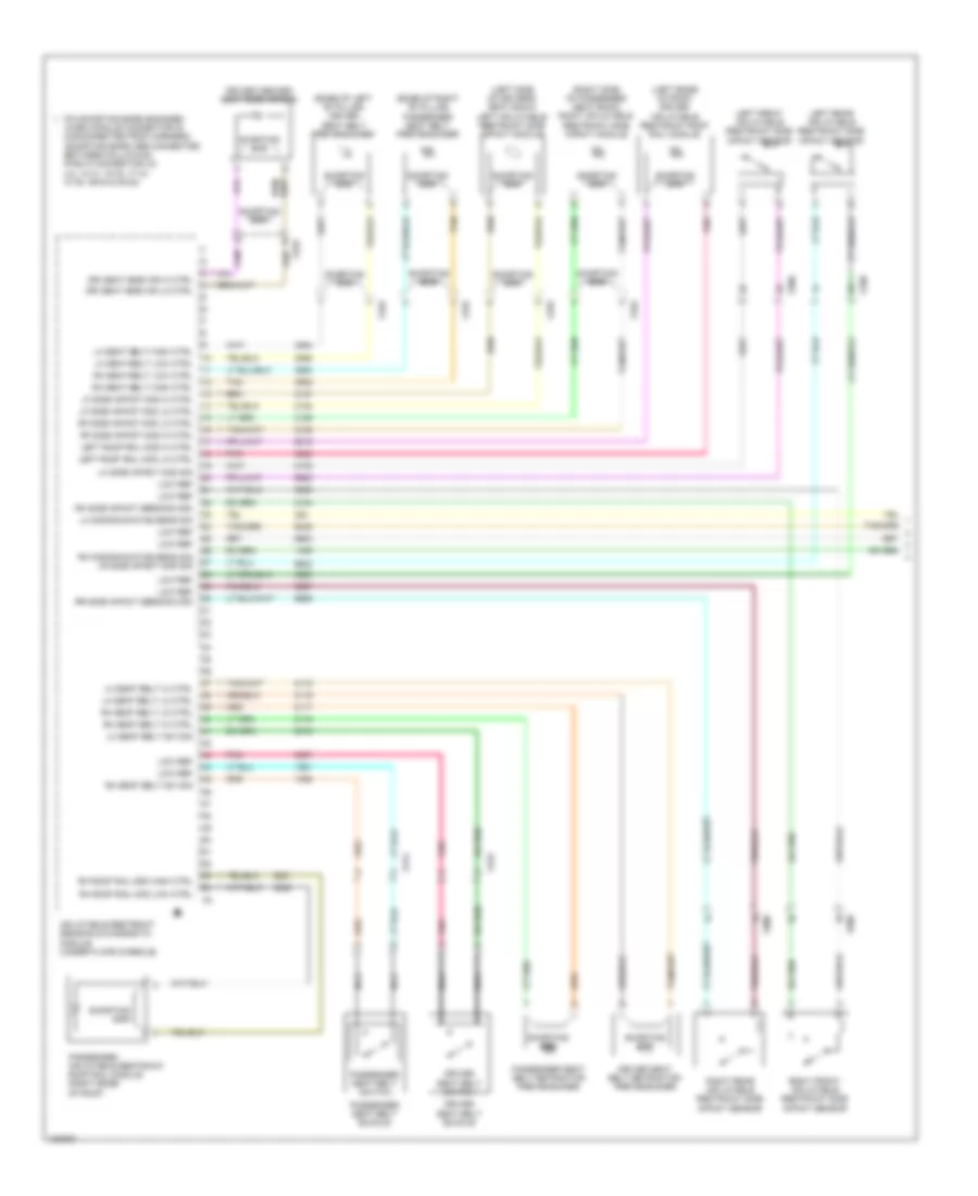Supplemental Restraints Wiring Diagram 1 of 2 for GMC Acadia SLE 2013