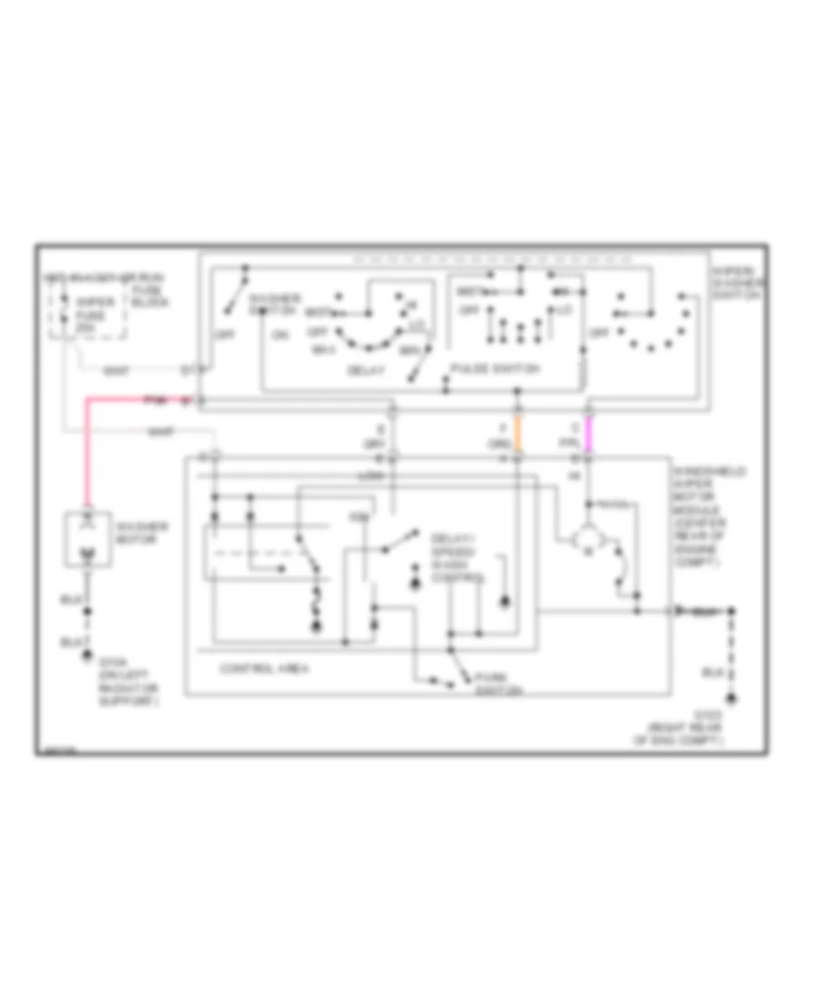 Interval WiperWasher Wiring Diagram for GMC Pickup V3500 1991