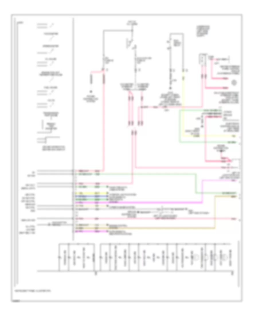 Instrument Cluster Wiring Diagram 1 of 2 for GMC Yukon XL K2011 1500