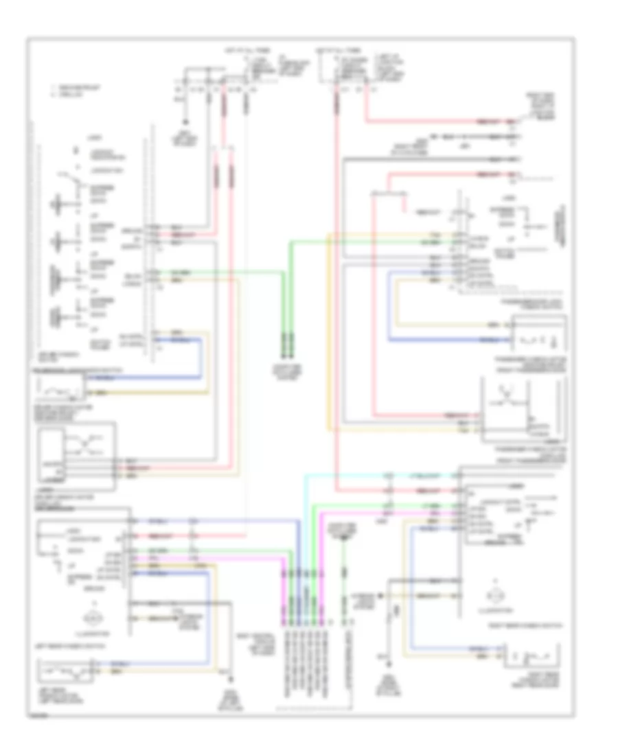 Power Windows Wiring Diagram for GMC Yukon XL K2011 1500