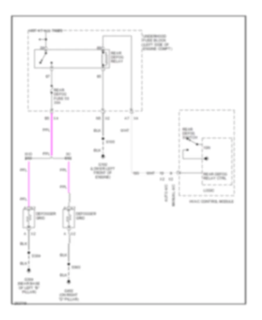 Defogger Wiring Diagram for GMC Yukon Denali 2007