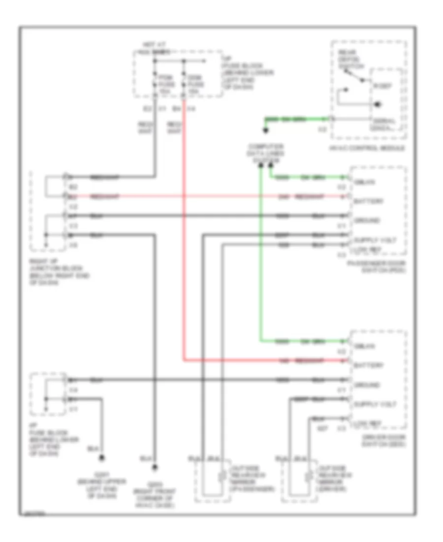 Heated Mirrors Wiring Diagram for GMC Yukon Denali 2007