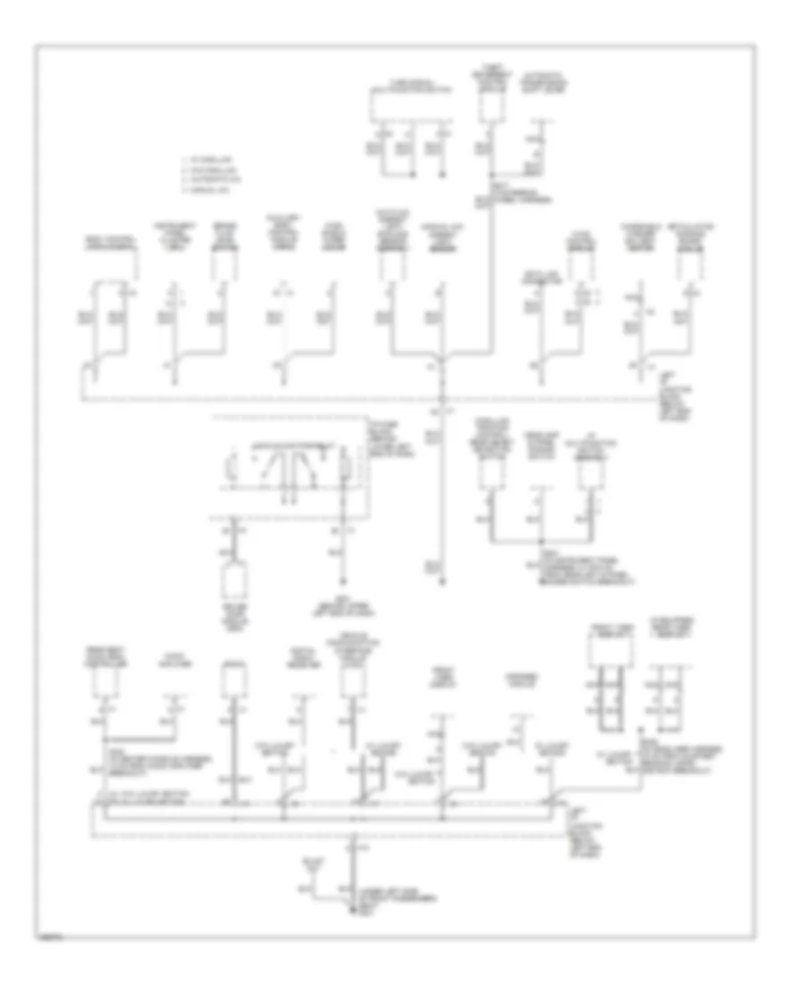 Ground Distribution Wiring Diagram 4 of 6 for GMC Yukon Denali 2007