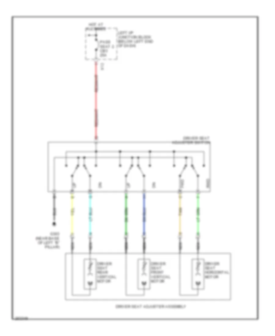 Driver Power Seat Wiring Diagram for GMC Yukon Denali 2007