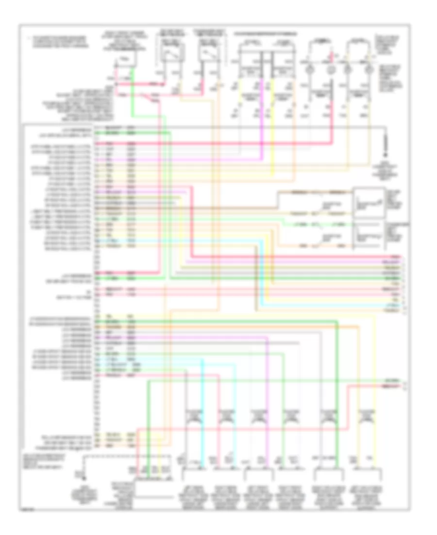 Supplemental Restraints Wiring Diagram 1 of 2 for GMC Yukon Denali 2007