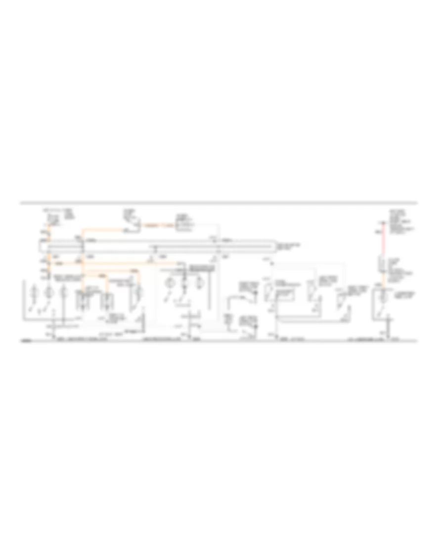 Courtesy Lamp Wiring Diagram, Crew Cab with Auxiliary Lighting for GMC C3500 HD 1994