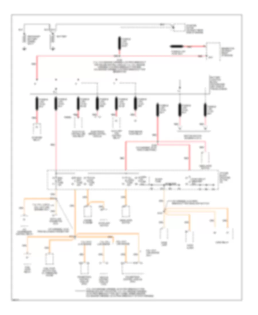 Power Distribution Wiring Diagram, Motor Home Chassis (1 of 4) for GMC Vandura P3500 1997
