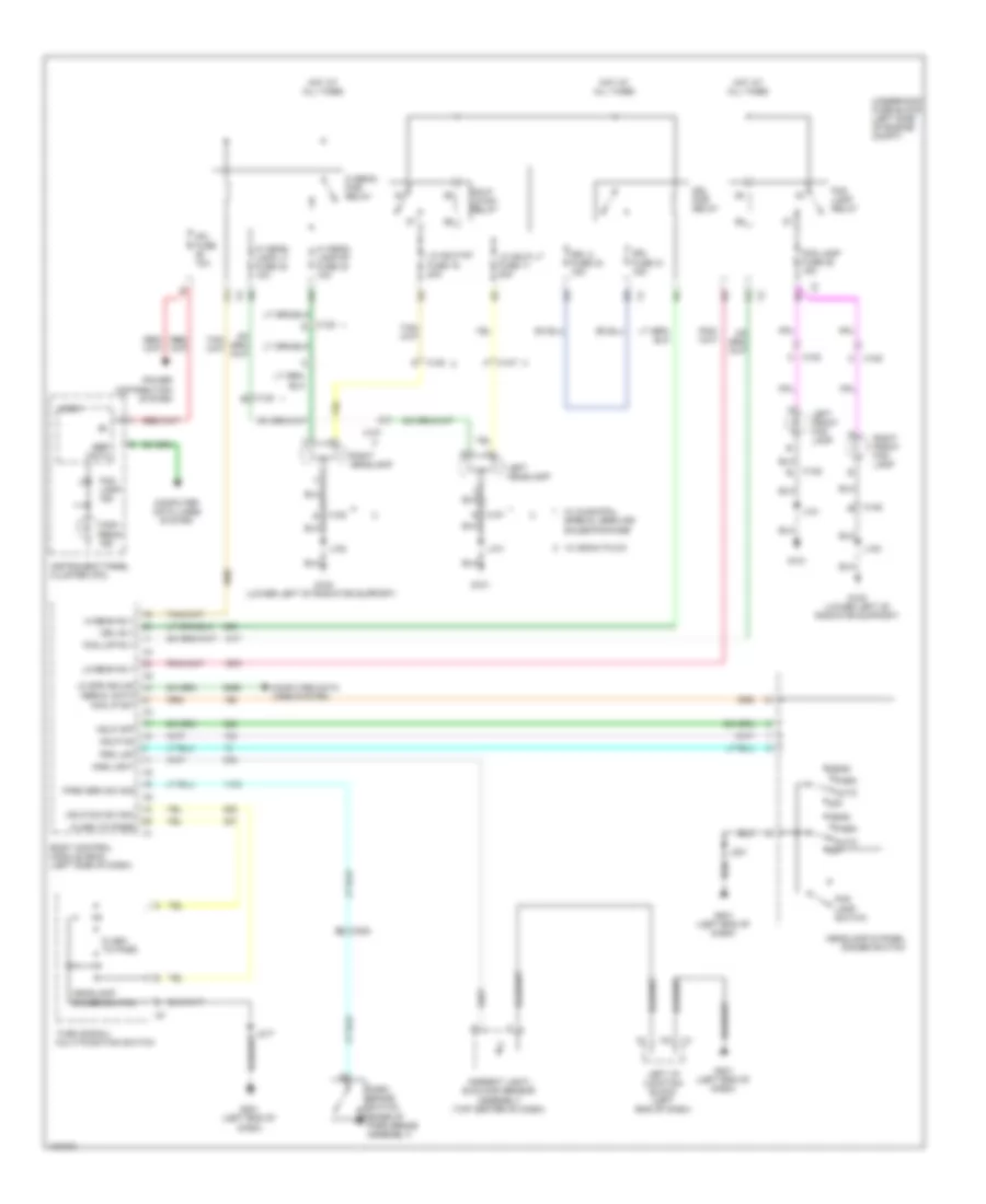 Headlights Wiring Diagram for GMC Yukon SLE 2014