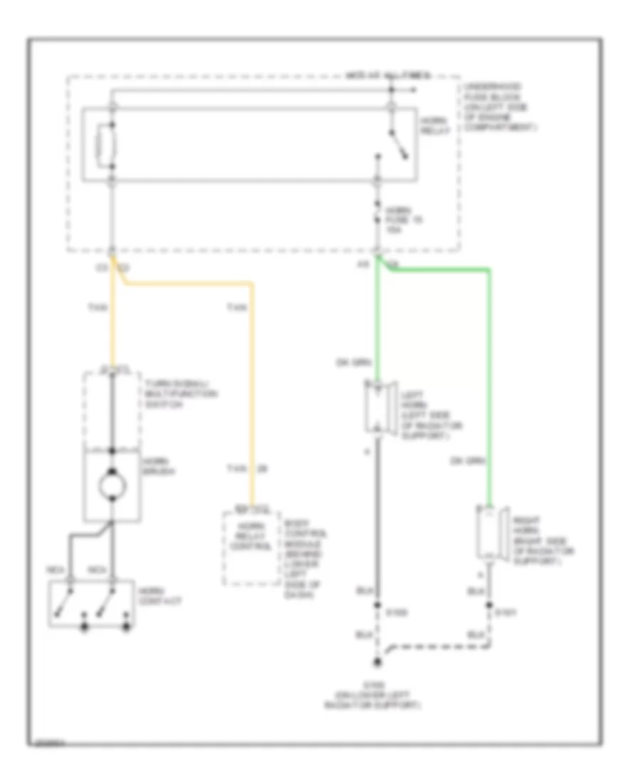 Horn Wiring Diagram for GMC Cab  Chassis Sierra 2005 3500