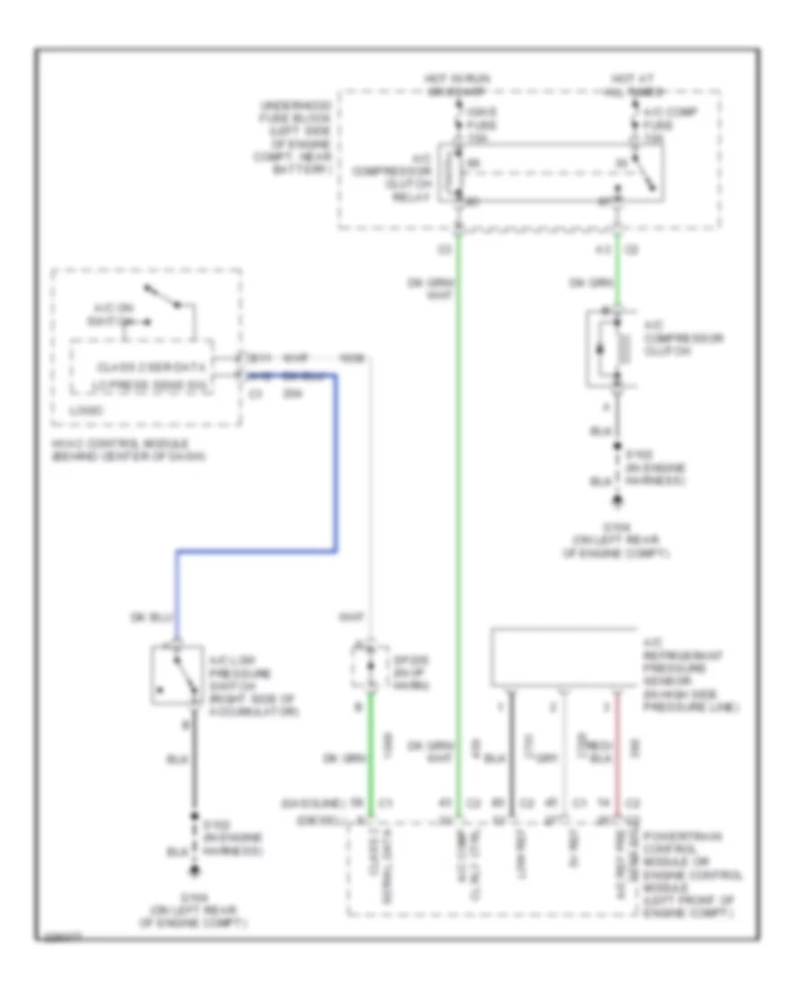 Compressor Wiring Diagram for GMC Sierra 1500 HD 2006