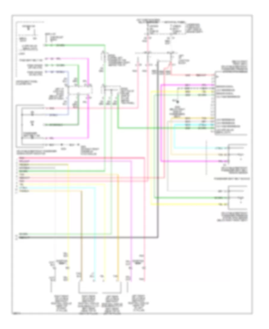 Supplemental Restraints Wiring Diagram 2 of 2 for GMC Yukon XL C2007 1500