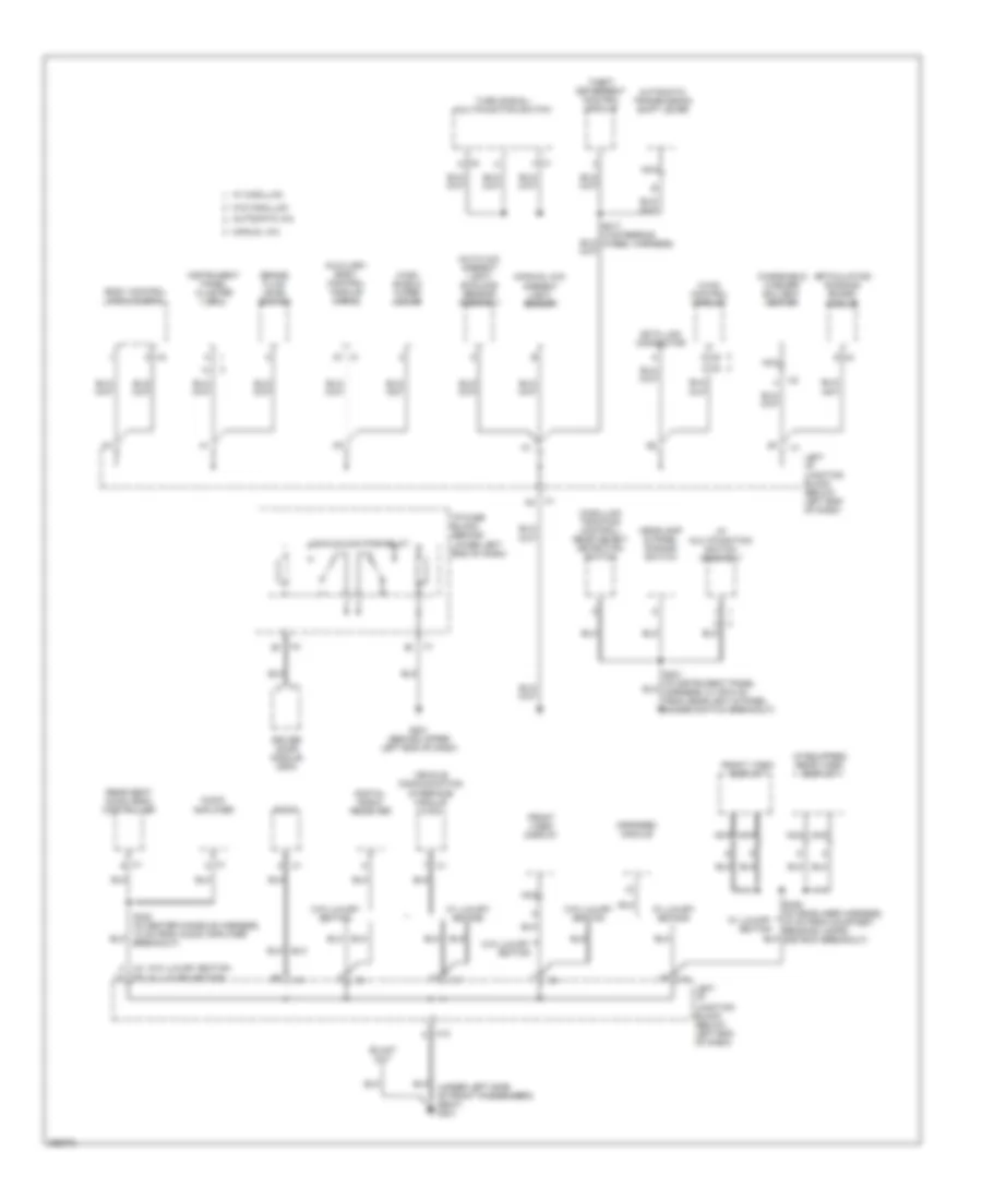 Ground Distribution Wiring Diagram 4 of 6 for GMC Yukon XL C2007 1500