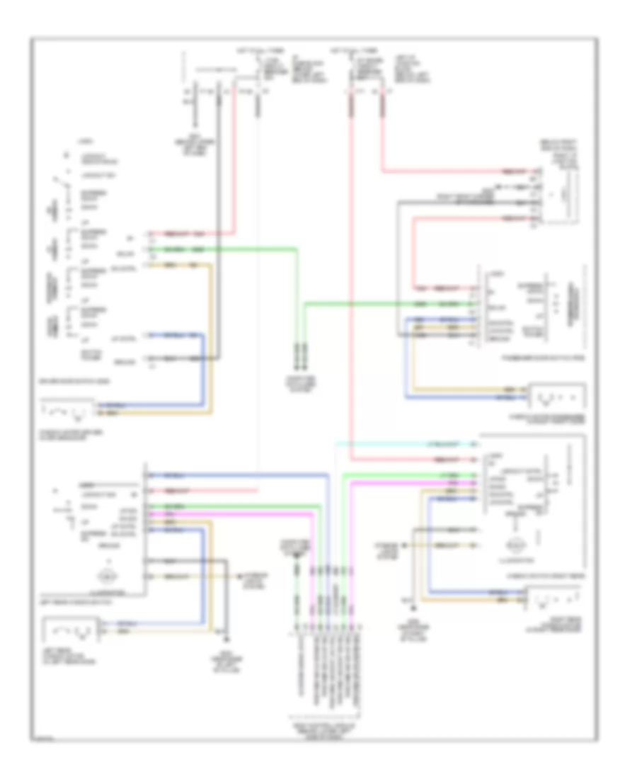 Power Windows Wiring Diagram for GMC Yukon XL C2007 1500