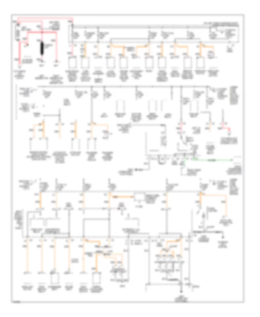 Power Distribution Wiring Diagram 1 of 4 for GMC Sierra 2002 3500