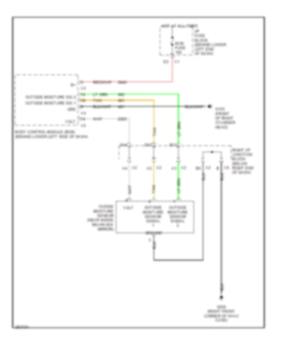 Moisture Sensor Wiring Diagram for GMC Yukon XL C2007 1500