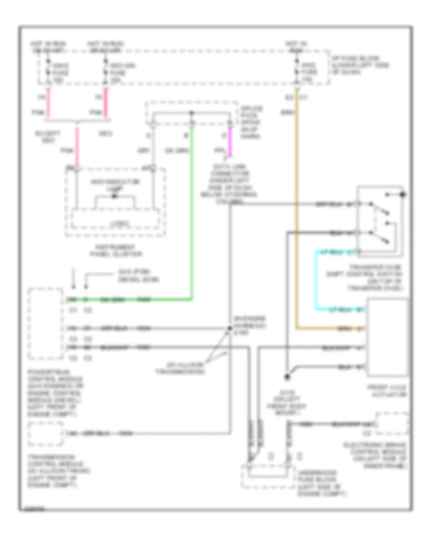 Transfer Case Wiring Diagram 2 Speed Manual for GMC Sierra HD 2006 1500