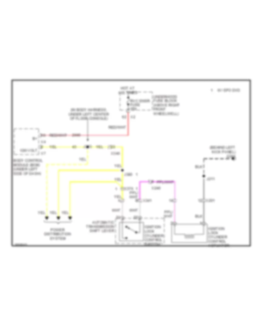 Ignition Lock Solenoid Wiring Diagram for GMC Acadia SLE 2012