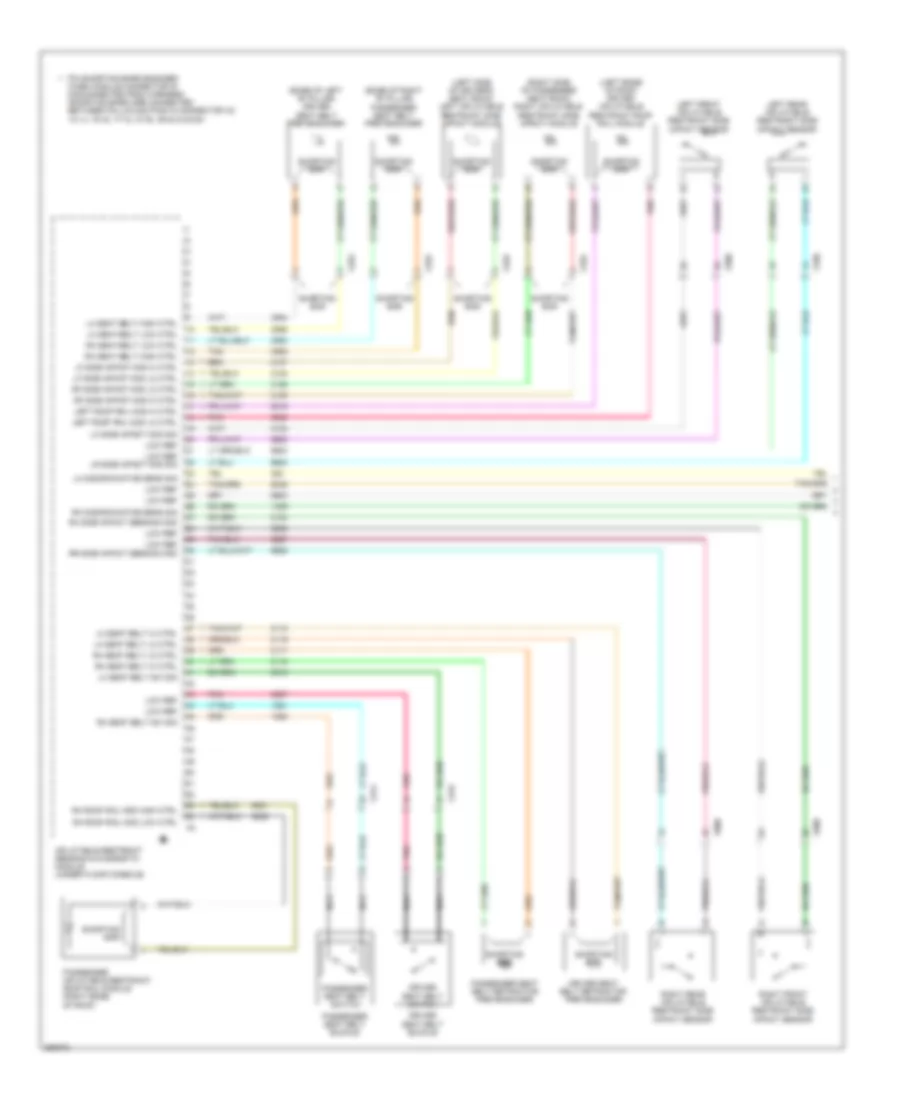 Supplemental Restraints Wiring Diagram 1 of 2 for GMC Acadia SLE 2012
