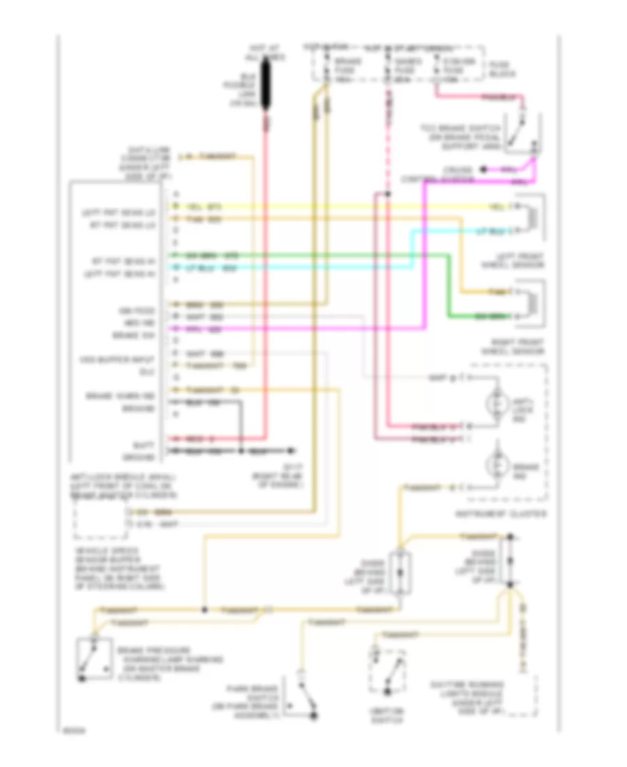All Wheel ABS Wiring Diagram with DRL for GMC Cab  Chassis C1994 3500