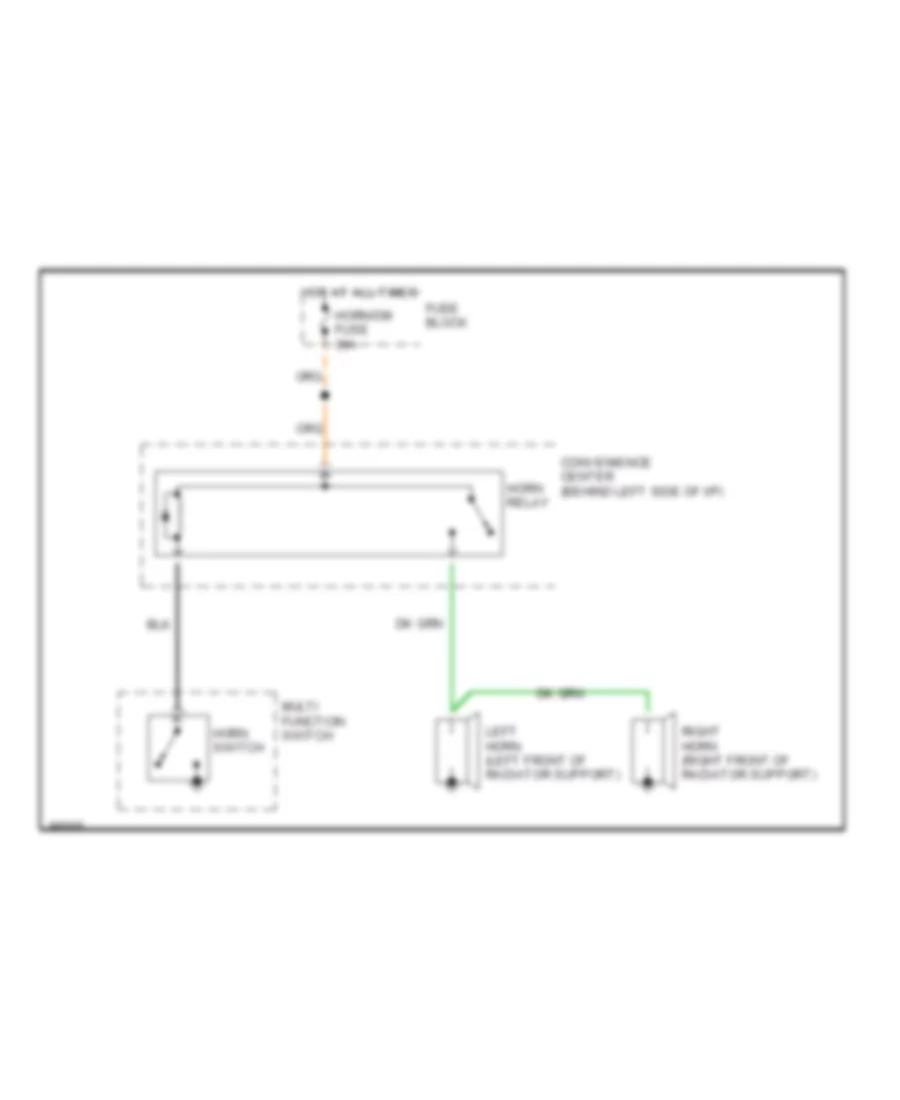 Horn Wiring Diagram for GMC Safari 1991