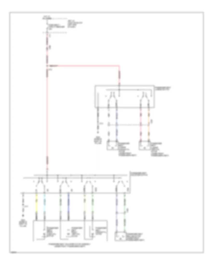 Passenger Power Seat Wiring Diagram without Bucket Seats for GMC Yukon XL Denali 2014 1500