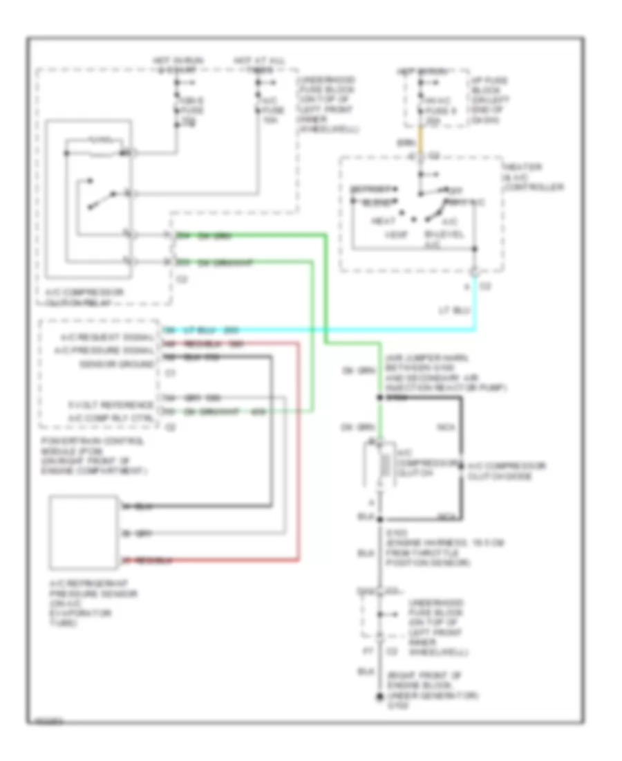 2.2L VIN 4, Compressor Wiring Diagram for GMC Sonoma 2002