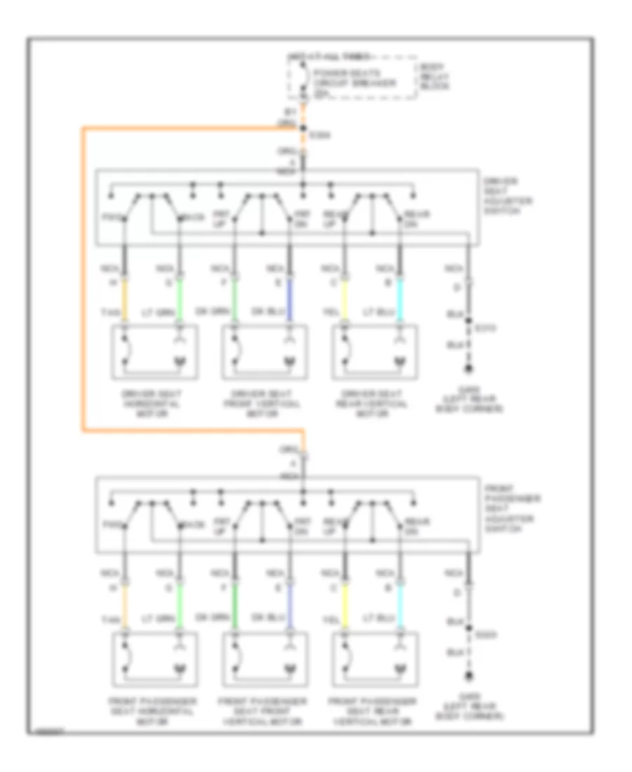 6 Way Power Seat Wiring Diagram for GMC Sonoma 2002