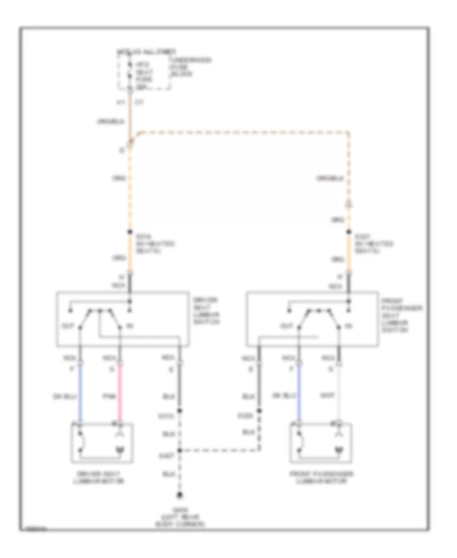 Lumbar Wiring Diagram, with Memory for GMC Sonoma 2002