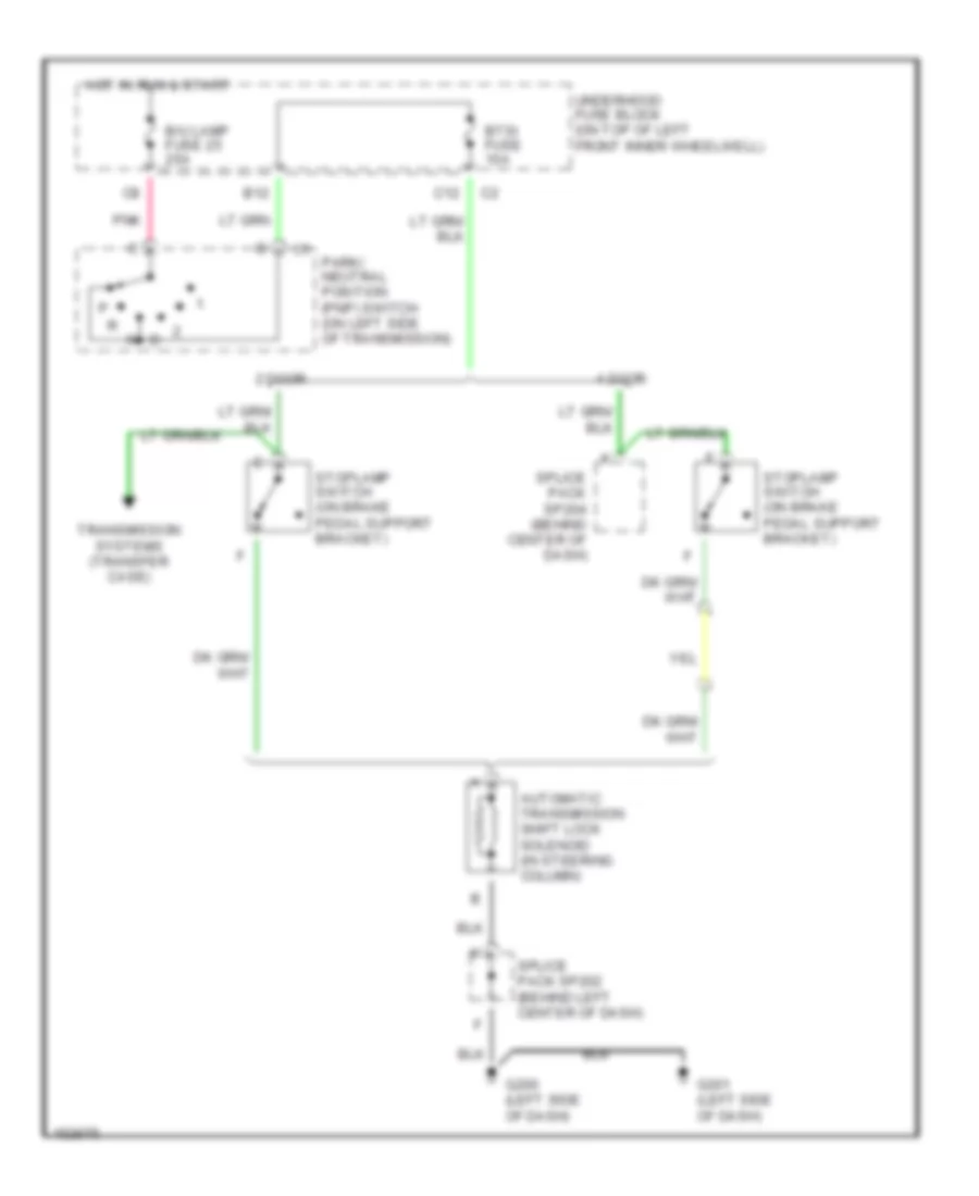 Shift Interlock Wiring Diagram for GMC Sonoma 2002