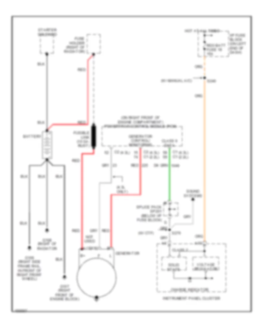 Charging Wiring Diagram for GMC Sonoma 2002