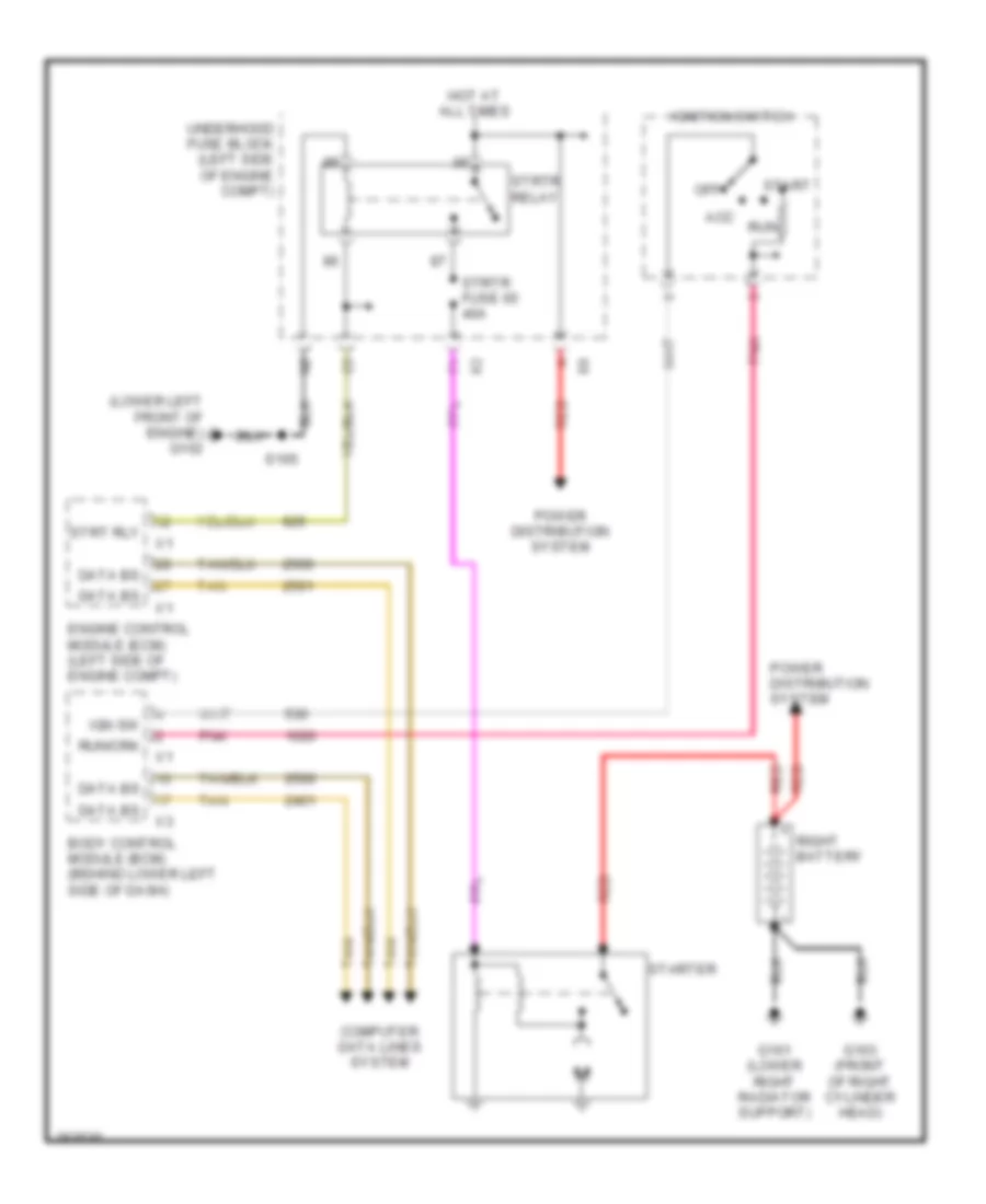 Starting Wiring Diagram for GMC Yukon XL C2500 2007