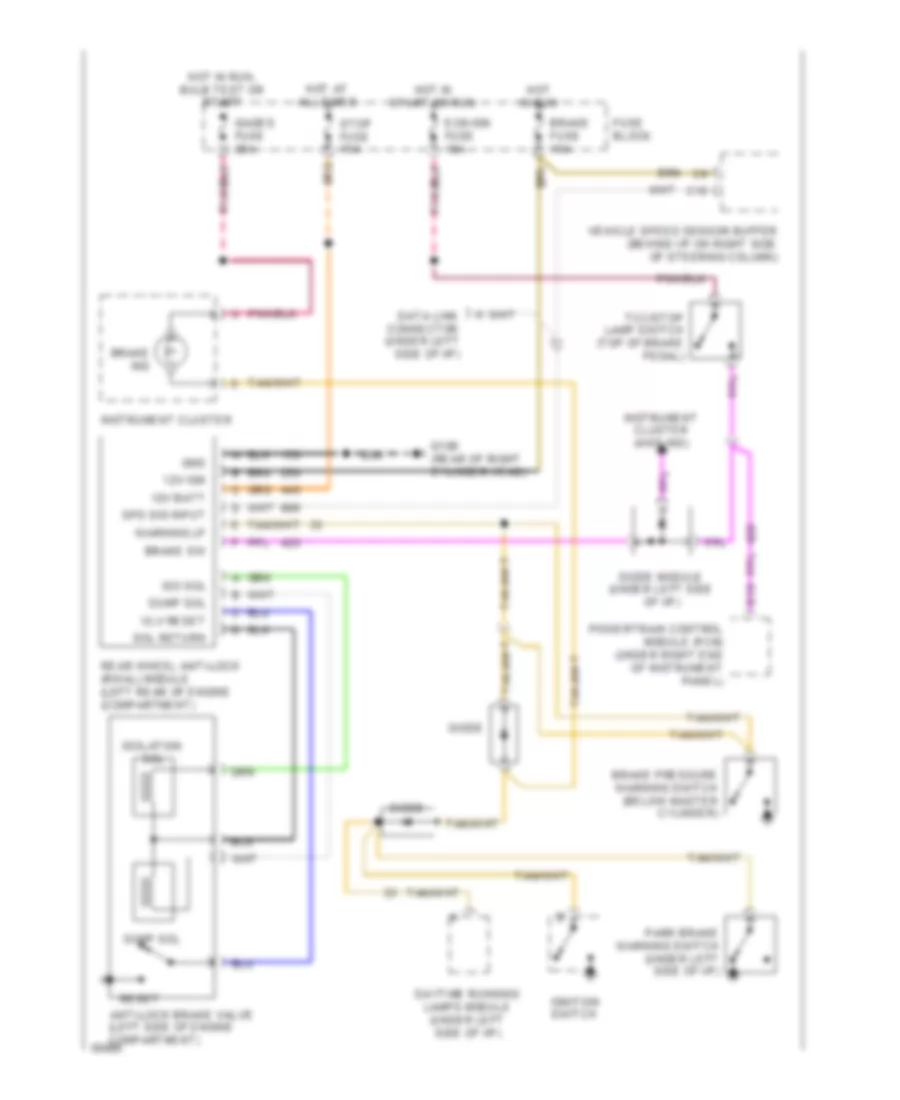 Rear ABS Wiring Diagram, with DRL for GMC Cab  Chassis K2500 1994