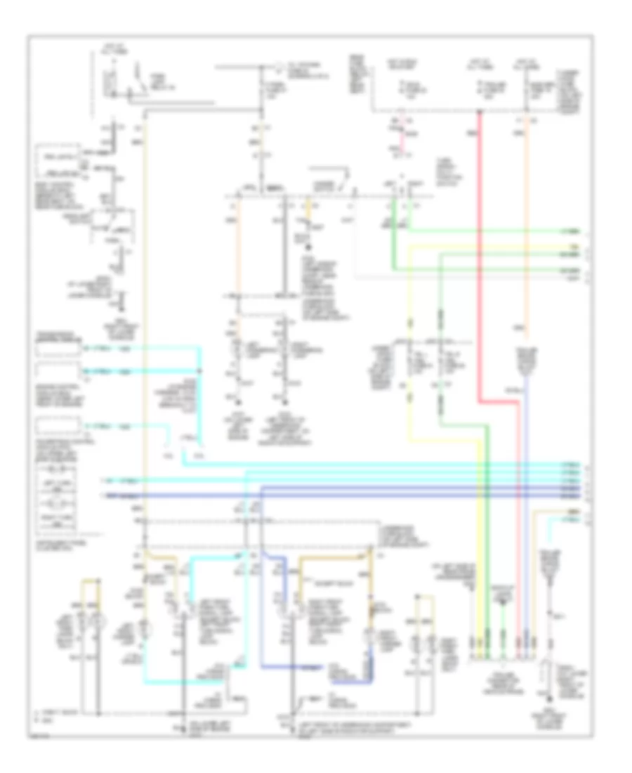 Exterior Lamps Wiring Diagram (1 of 2) for GMC Envoy 2005