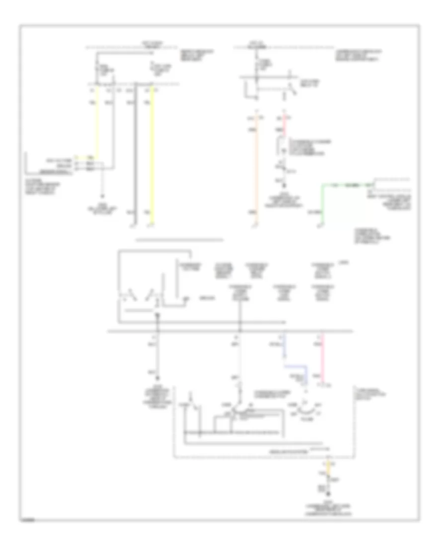 Электросхема передних стеклоочистителей дворников и омывателя лобового стекла для GMC Envoy 2005