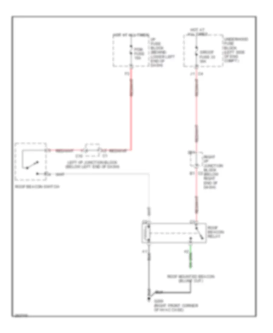 Beacon Lamp Wiring Diagram for GMC Yukon XL K2007 1500